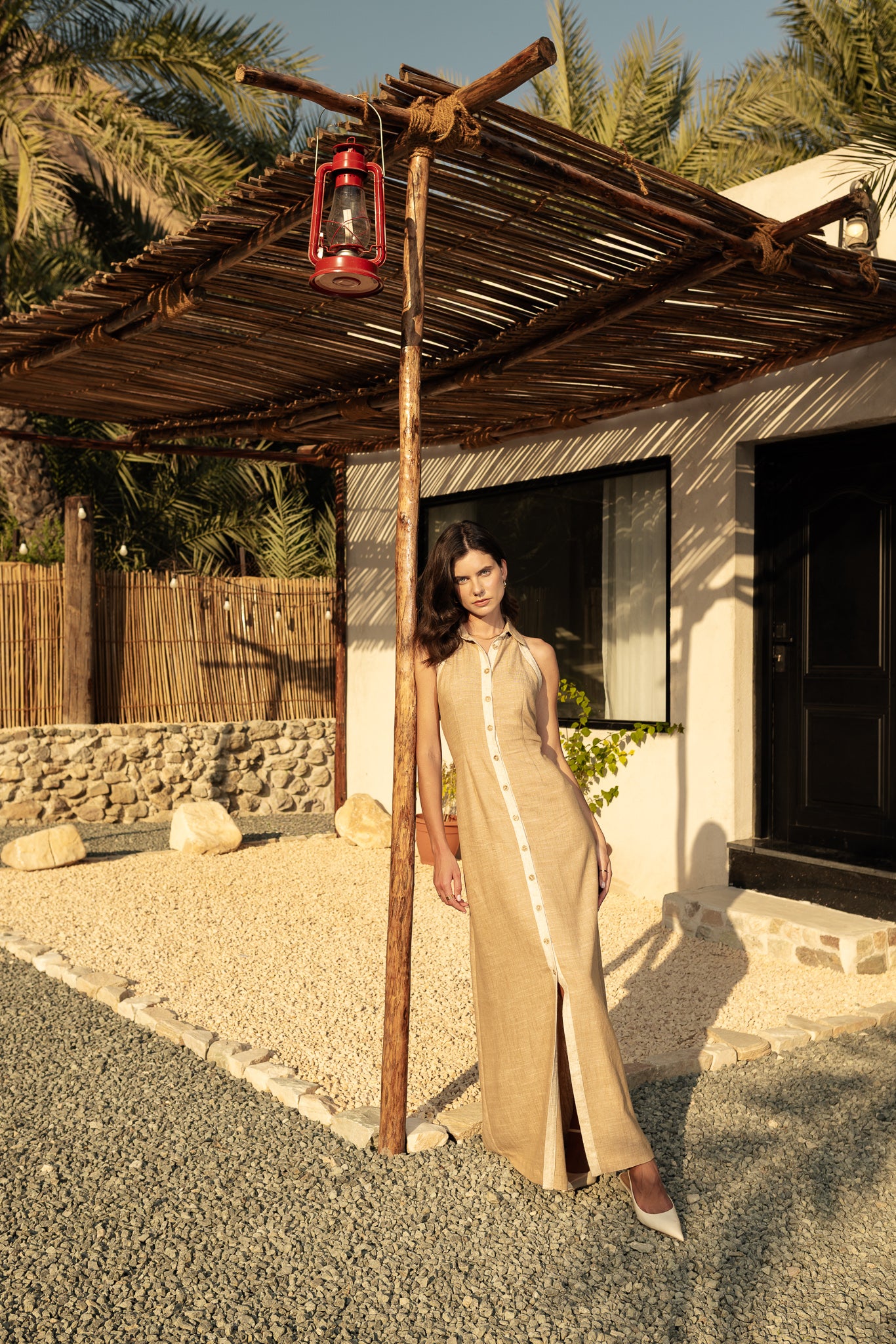 Framed Halter Dress (Camel Edition)